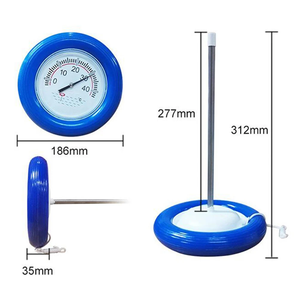Swimming Pool Water Temperature Gauge with Large Floating Design for Saunas Baby Baths and Outdoor Pool Applications