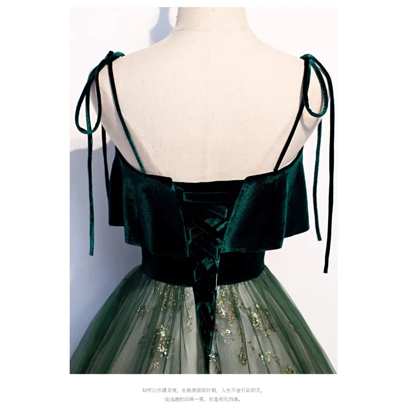 Vestido de noite de emagrecimento de manga comprida 2025 novo estilo banquete atmosfera temperamento estilo longo vestido de exame de arte vestido de festa anual