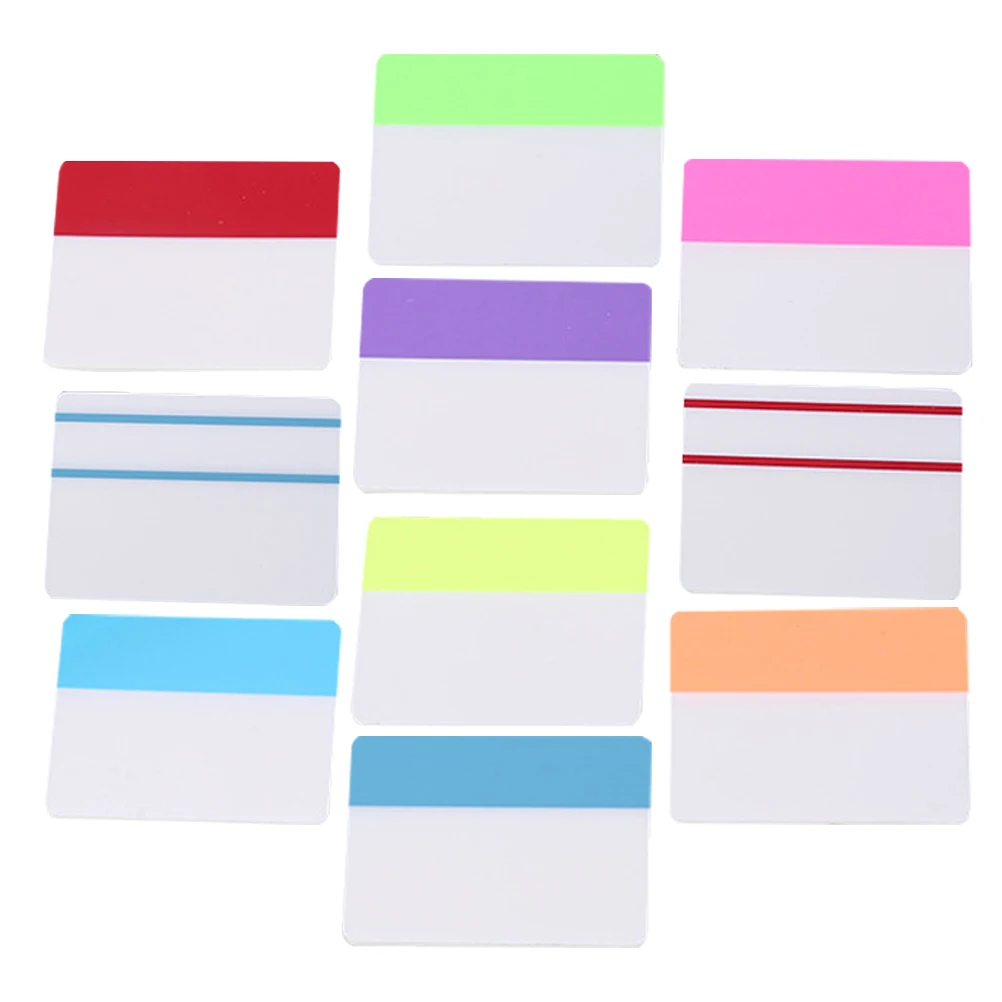 10 Books Translucent Memo Stickers Smooth Writing Reusable Adhesive Notes for Office School Home Portable Idea Notepad Small
