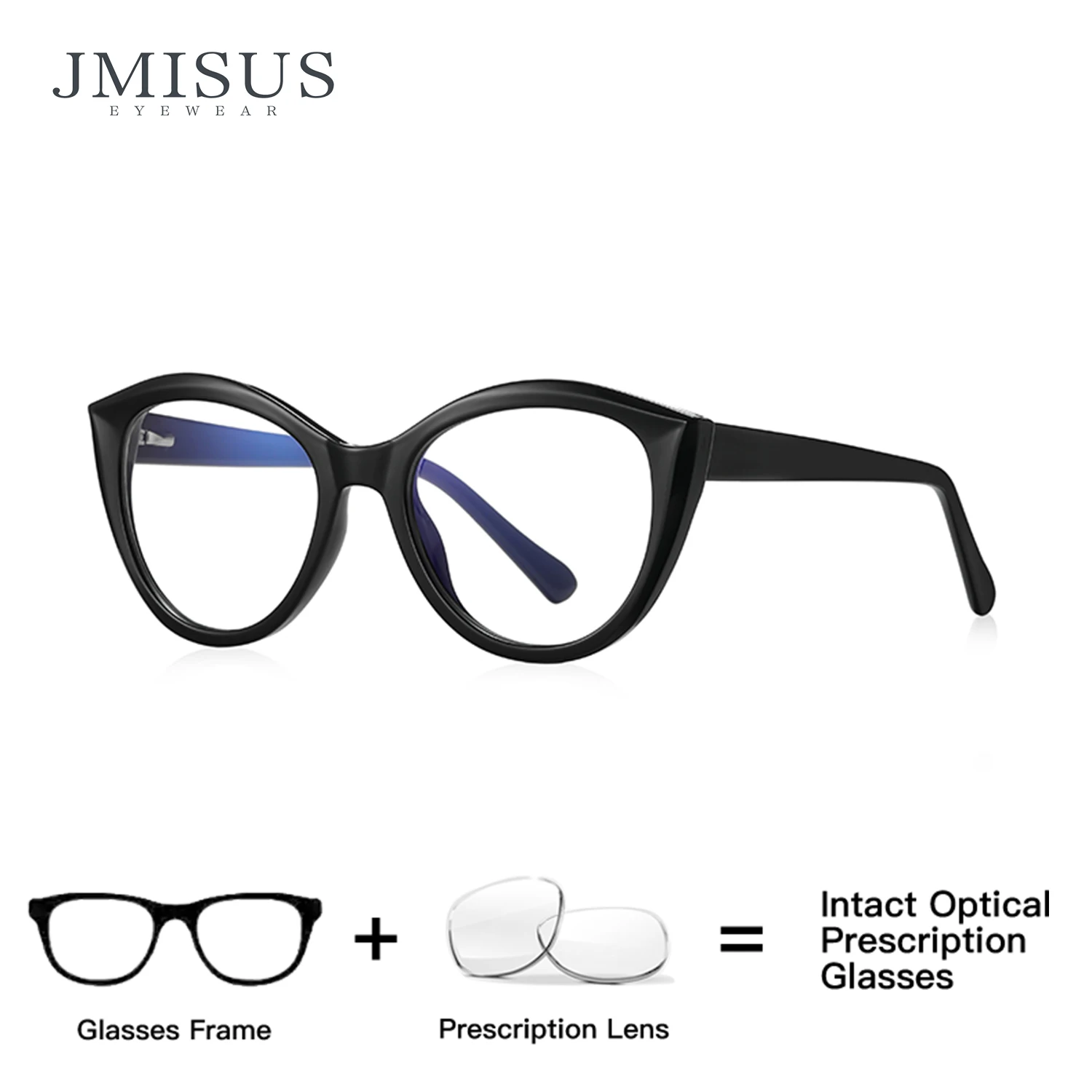 

JMISUS Handmade Acetate Cateye Prescription Glasses Fashion Gradient Color Photochromic Progressive Eyewear for Women