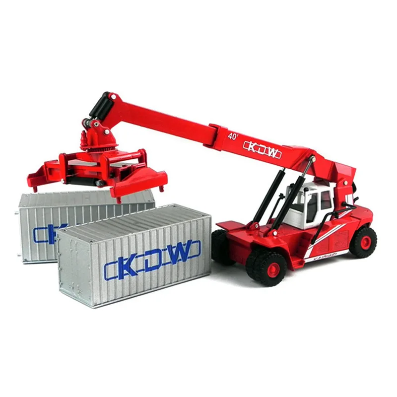 1:50 Alloy Container Crane Model Children Gift Simulation Engineering Cars Kids Gift Construction Vehicle Model Collection