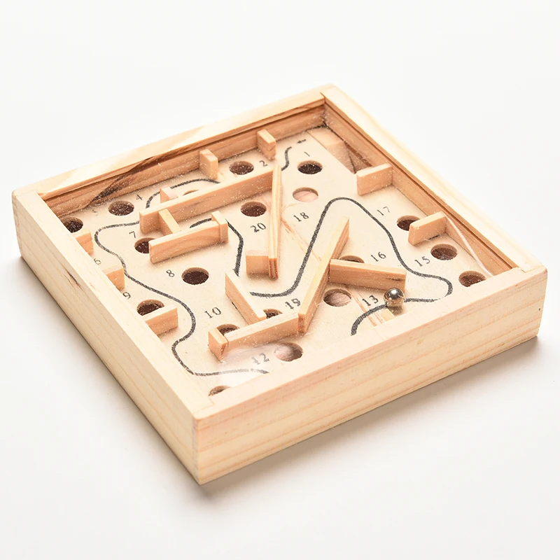 

Puzzle Toys Wooden Labyrinth Balance Board Game Children Educational Toys Maze Game Aged above 6 Years old