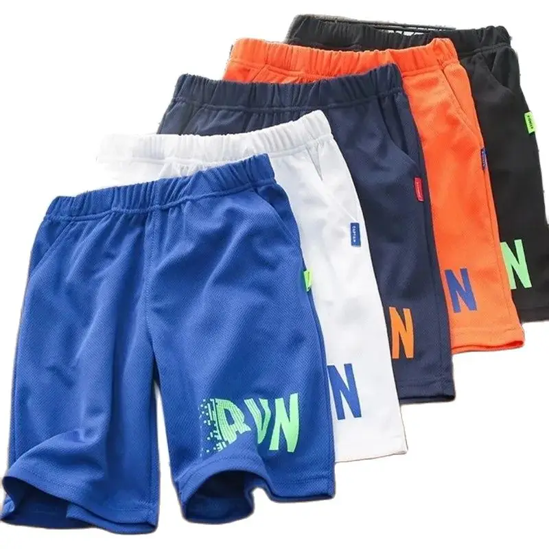 2022 Kids Sport Shorts Football Training Shorts Men Kits Soccer Uniform Boy Running Basketball Solid Color Loose Beach Shorts