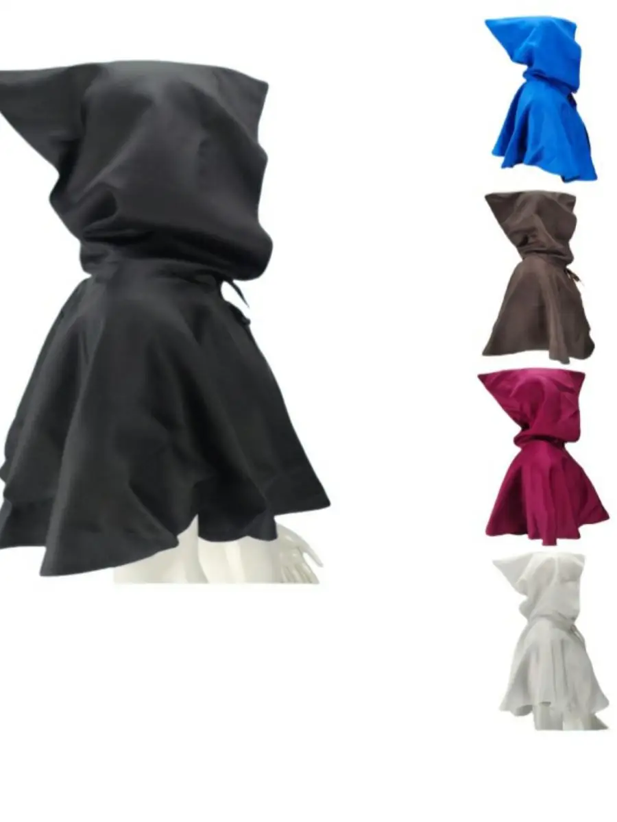 

Хэллоуин Косплей Костюм Сценическое Представление Бог Смерти Плащ с Капюшоном Средневековый Этнический Женский Моон Полиэстер Материал