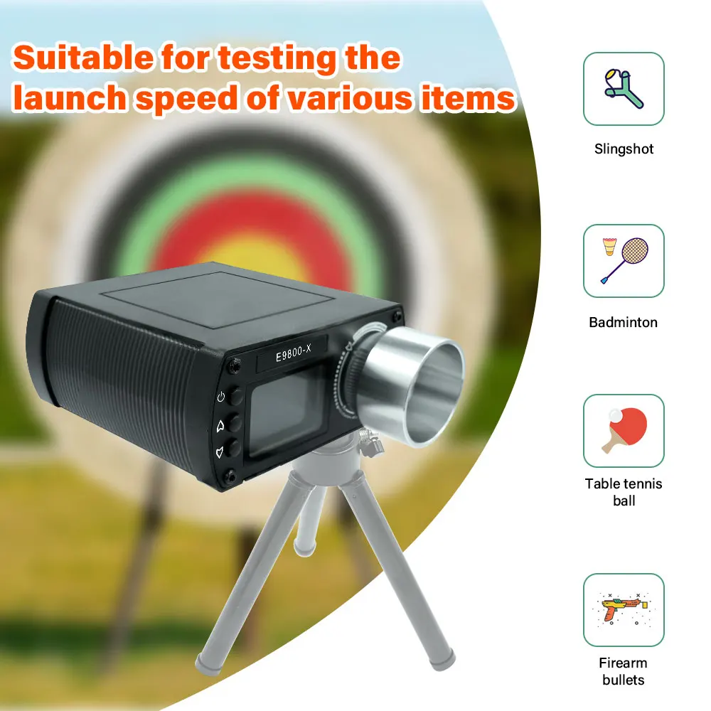 E9800-X хронограф скорости стрельбы пули, измерительные инструменты для стрельбы, хронограф для стрельбы, ЖК-хроноскоп, тестер скорости