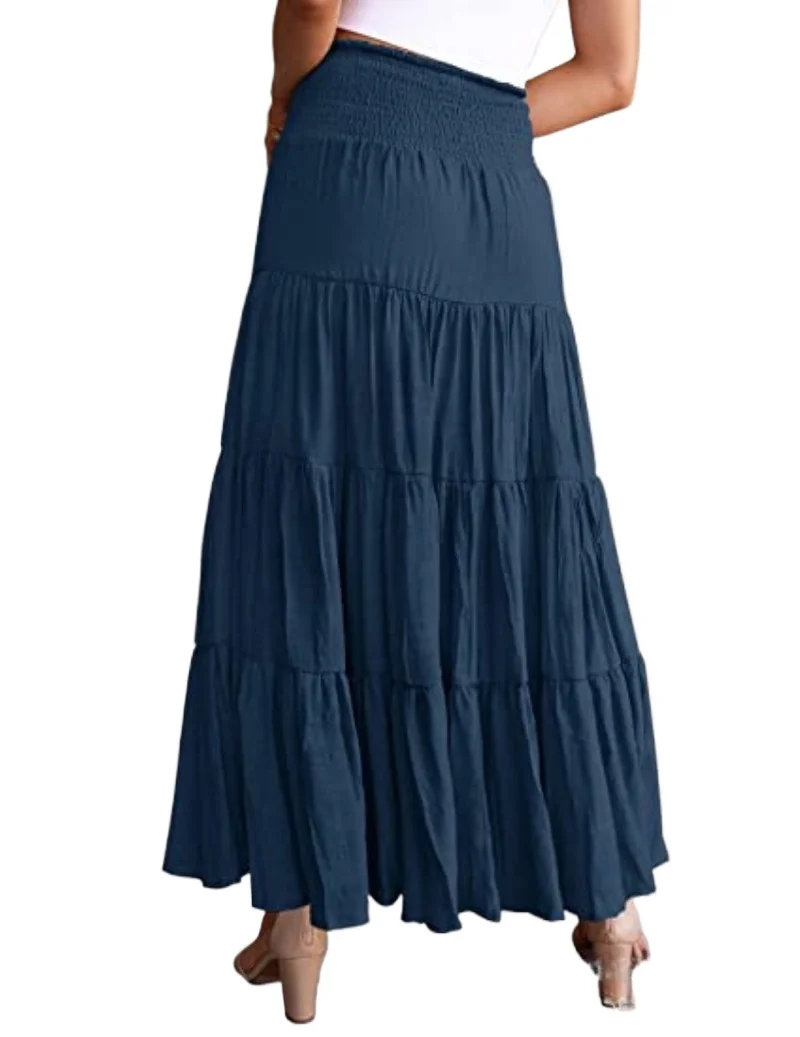 Summer High Waisted Maxi Skirts Women Clothing Fashion Ropa Mujer Faldas Casual Bohemian Long Skirt Saias Harajuku Streetwear