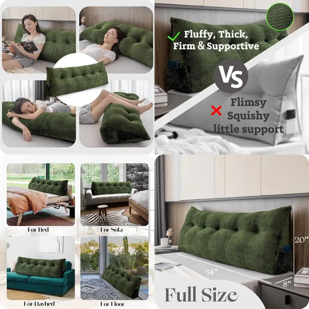 

Треугольный клин изголовья подложки со съемной крышкой для чтения кушетки и поддержки спины