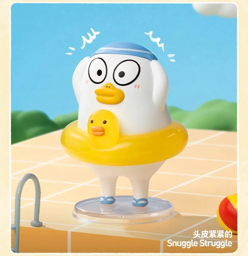 الأصلي Duckyo Never Grow Up سلسلة أرقام صندوق أعمى الرسوم المتحركة الطرفية جمع ديسمبر الحلي العصرية لعب صبي الفتيات الهدايا