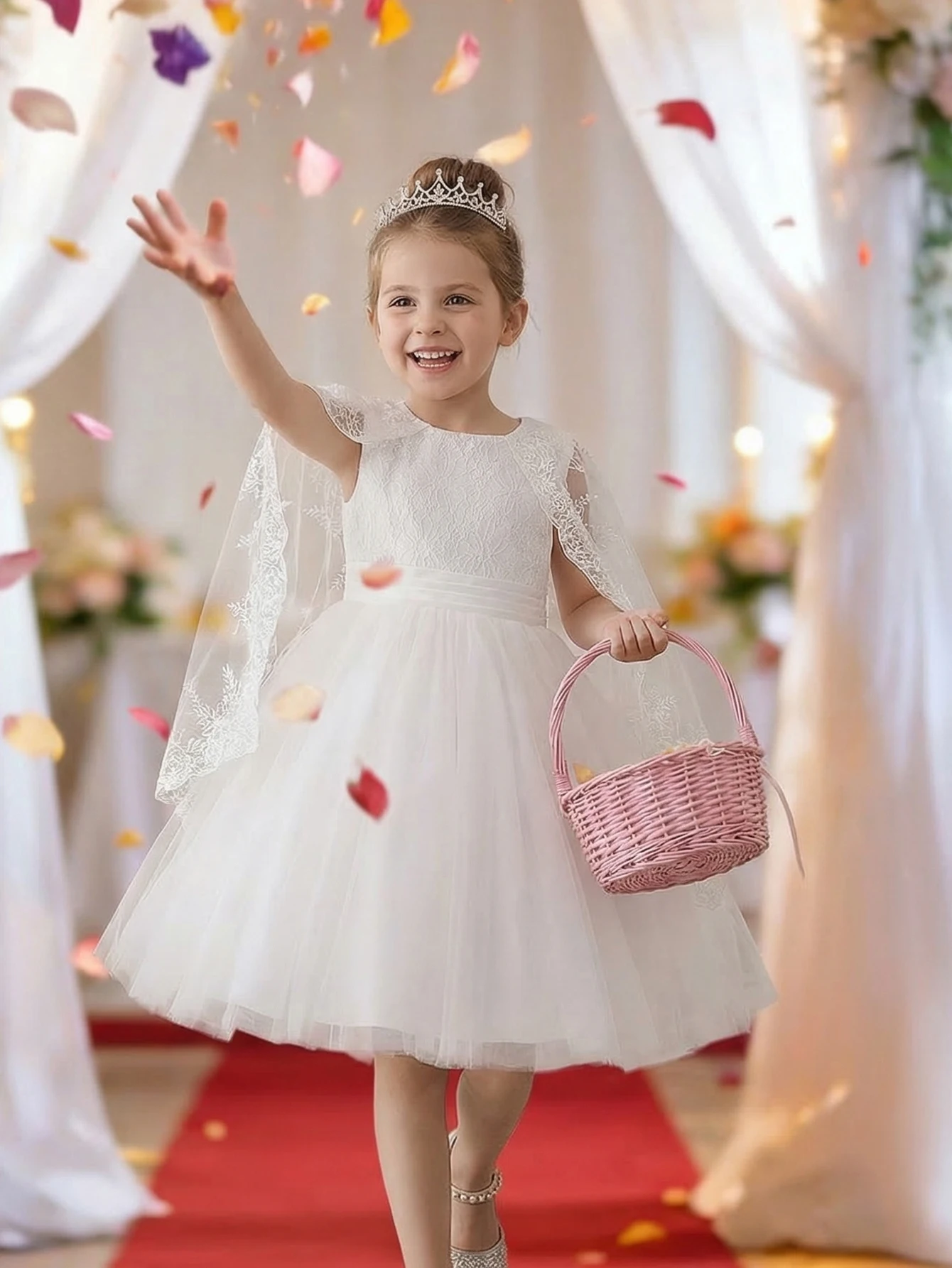 Gaun Pernikahan Formal Putih u - Embroidery Net Dress ulasan dan harga