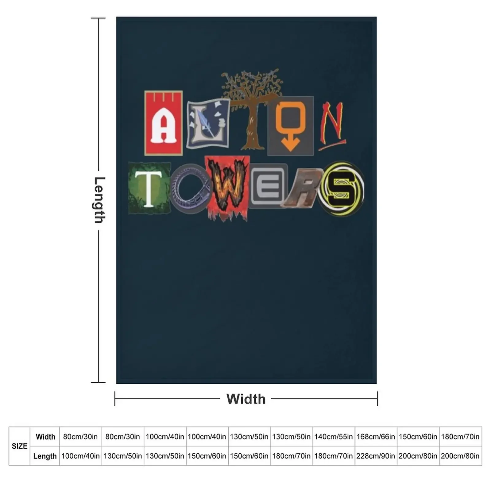 Alton Towers Collage Throw Blanket Soft Plaid Cute Plaid Shaggy Designers Blankets