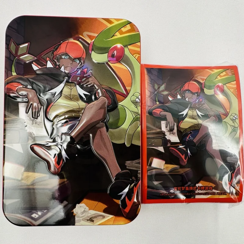 本物のPTCGカードトレーナーコレクションギフトボックス マーニー・ビア・レオン・ベイ・ネッサ・ライハン・ホップ カードスリーブ アイアン収納ボックス カードギフト