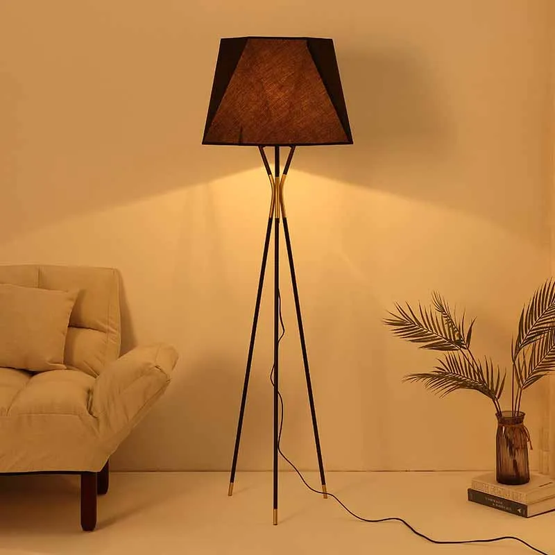 

Nordic Led Modern Metal Standing Atmosphere Floor Lamp Fabric Home Decor Livingroom Bedroom