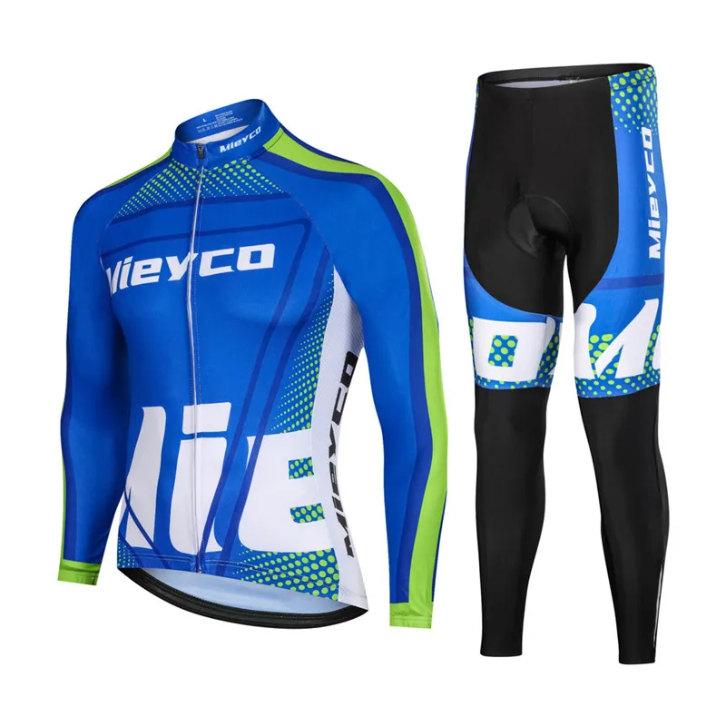 2025 Autumn Cycling Jersey Bib Pants Set Ropa Ciclismo Bicycle MTB Clothing Road Bike Suit Men Long Sleeve Bicicleta Set