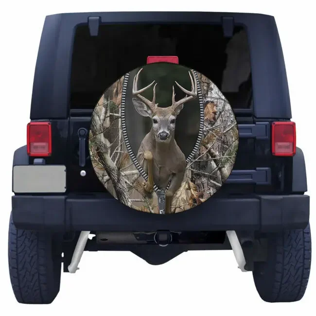 Deer Hunting Spare Tire Cover For Car Truck Traveling Hunting Gift For Dad