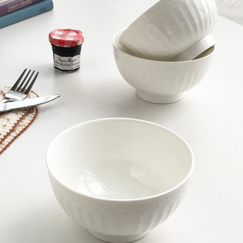 

Annie Garden Roman Bead Series Cerc Bowl Simple Pure Color Enaving Dining Utensils Diwaer Se French Sle Bowl