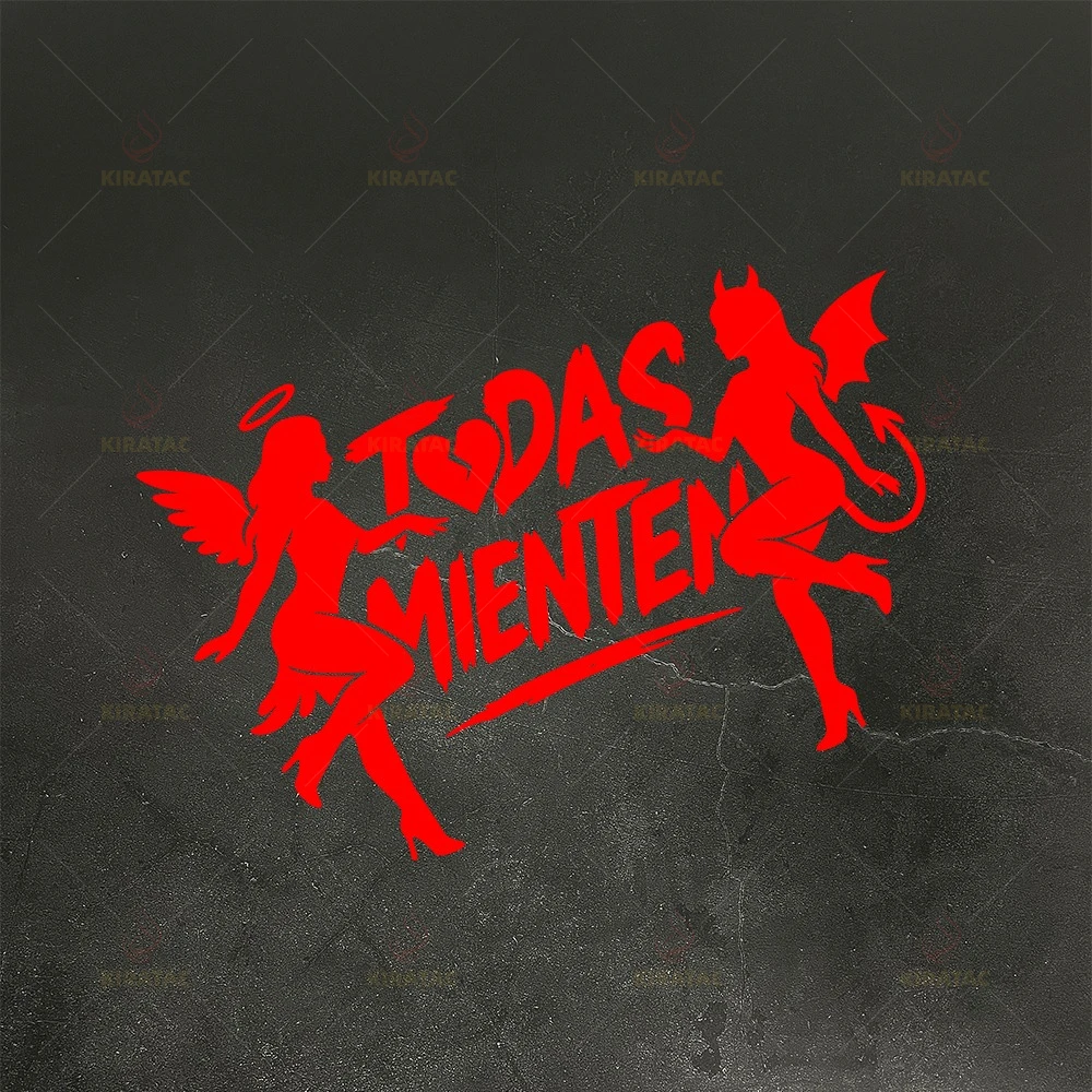 

1PC Todas Mienten Car Sticker Holographic Angel Devil Vinyl Decal for Motorcycle Tank Window Trunk Decor