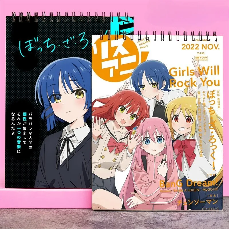 Bocchi The Rock GotohHitori Yamada Ryo Ijichi Nijika Kita Ikuyo Sketchbook Anime Peripheral Cute Cartoon Diary Kawaii Stationery