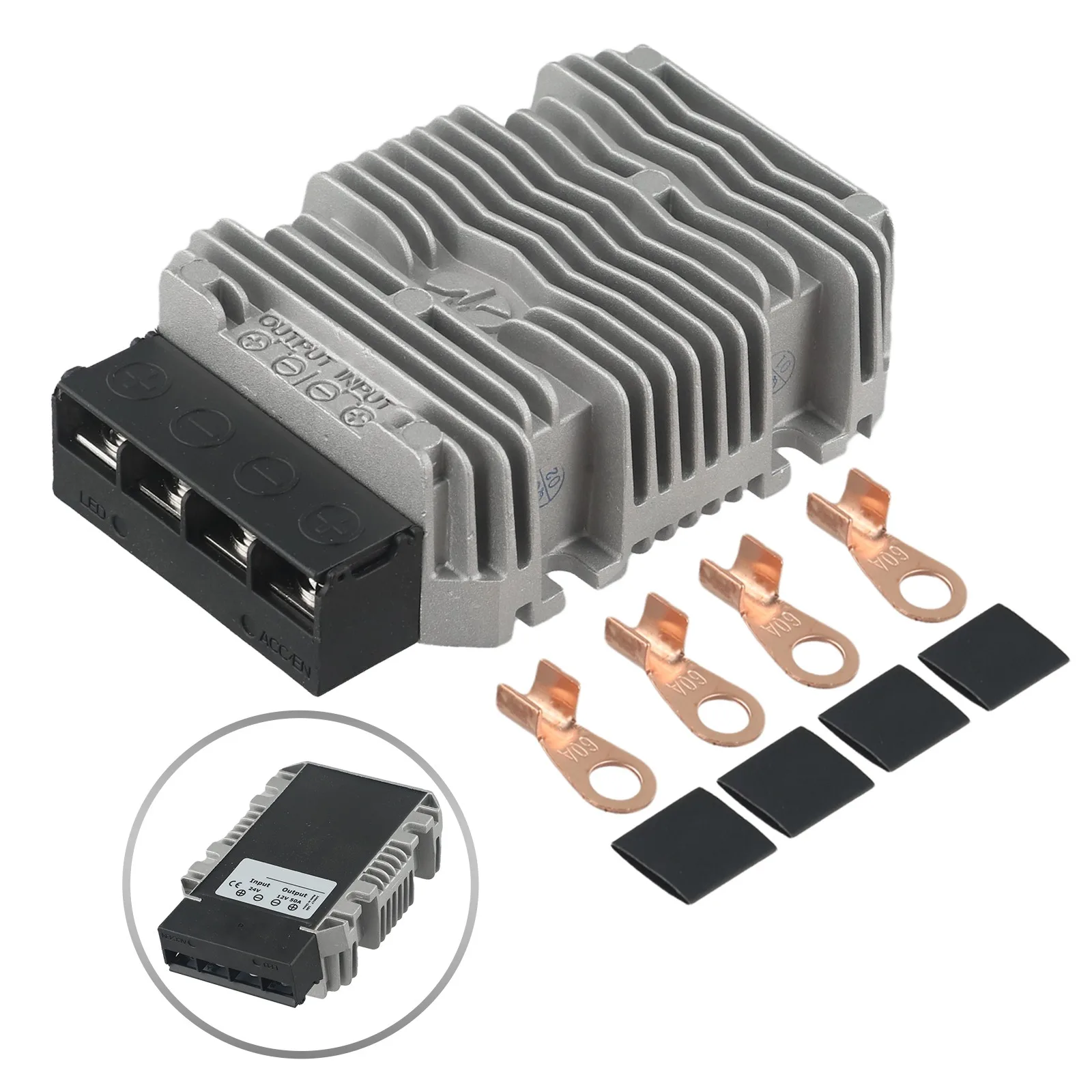 

Aluminum Alloy Converter 24V To 12V Converter Overvoltage Protection Service Life Up To 100,000 Hours For Automotive