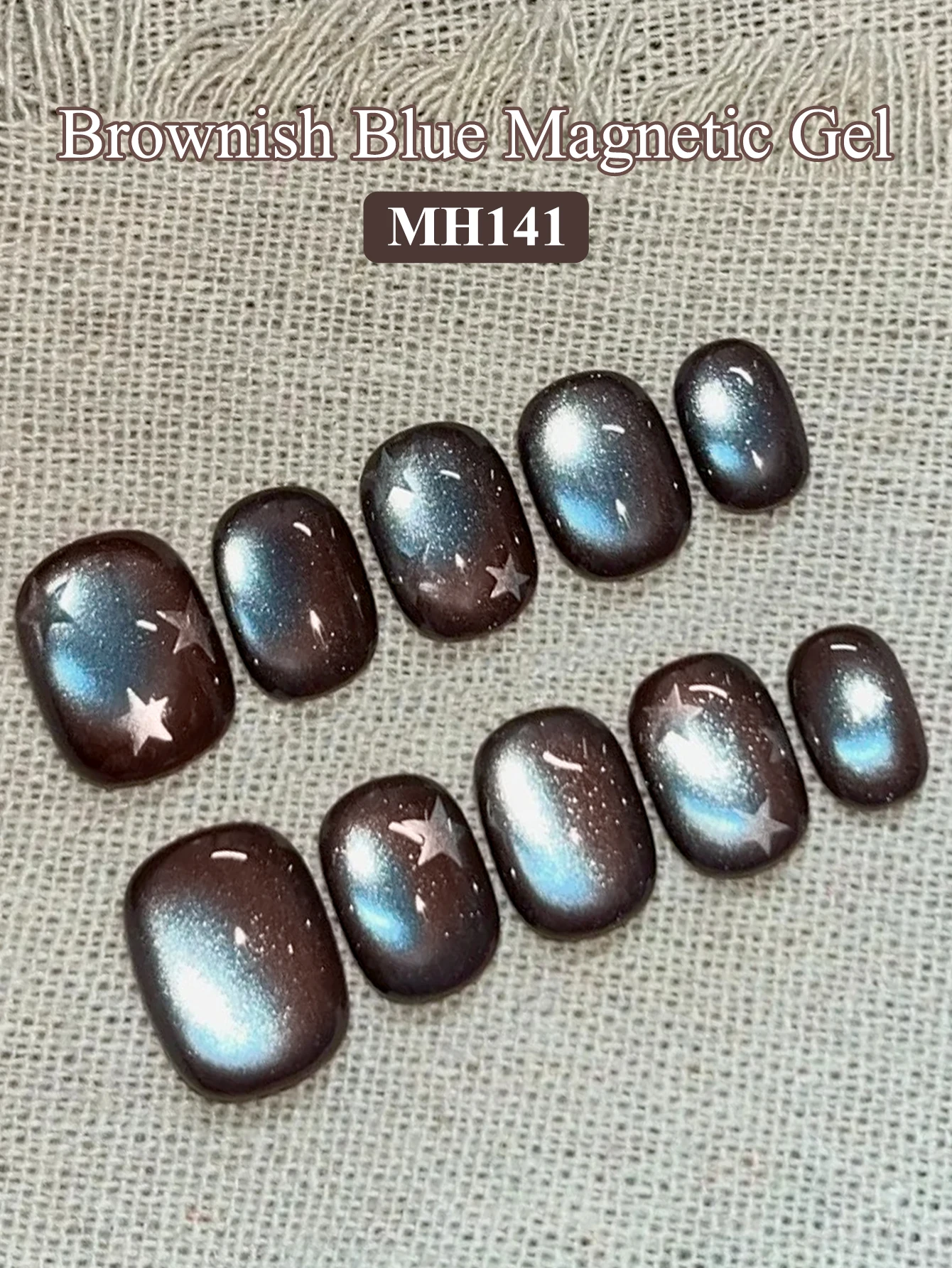 10ml MTSSII Aquamarine Cat Nail Magnetic Gel Polish Cat Effect Nail Gel For Home DIY For Spring-No Magnetic Stick