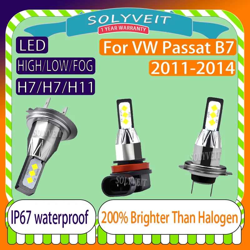 

Long Durability Instant Illumination High Lumen waterproof H7 H7 H11 LED Headlight foglight For VW Passat B7 2011 2012 2013 2014