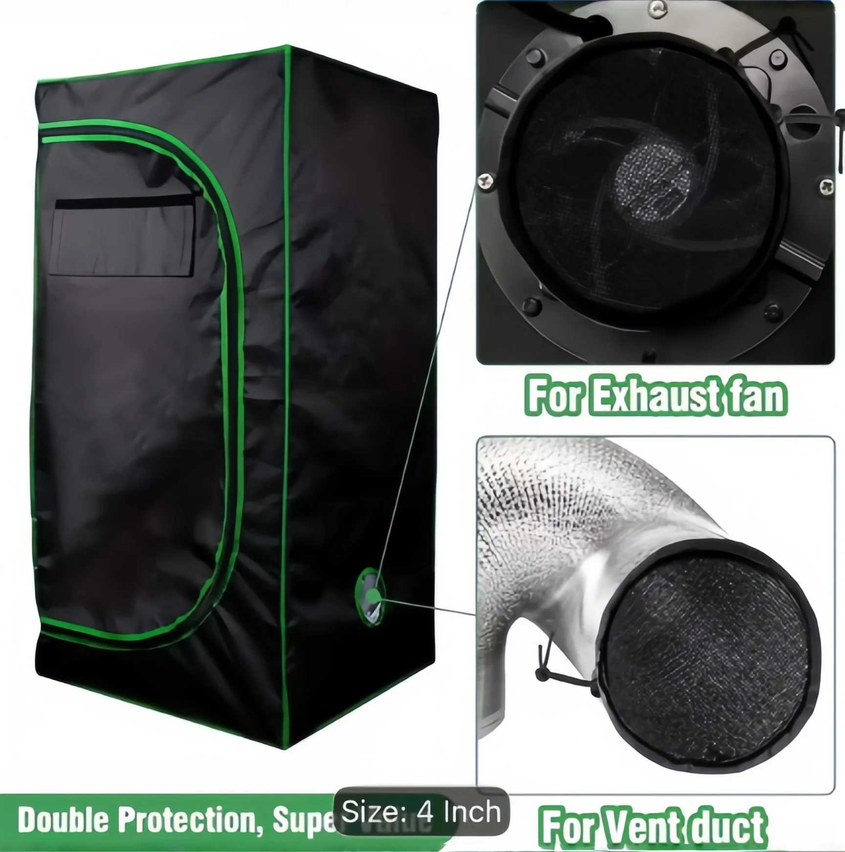 Greenhouse Ventilation Cover Dust-proof Insect Proof Pipeline Filter Screen Cover Adjustable Greenhouse Ventilation Accessories