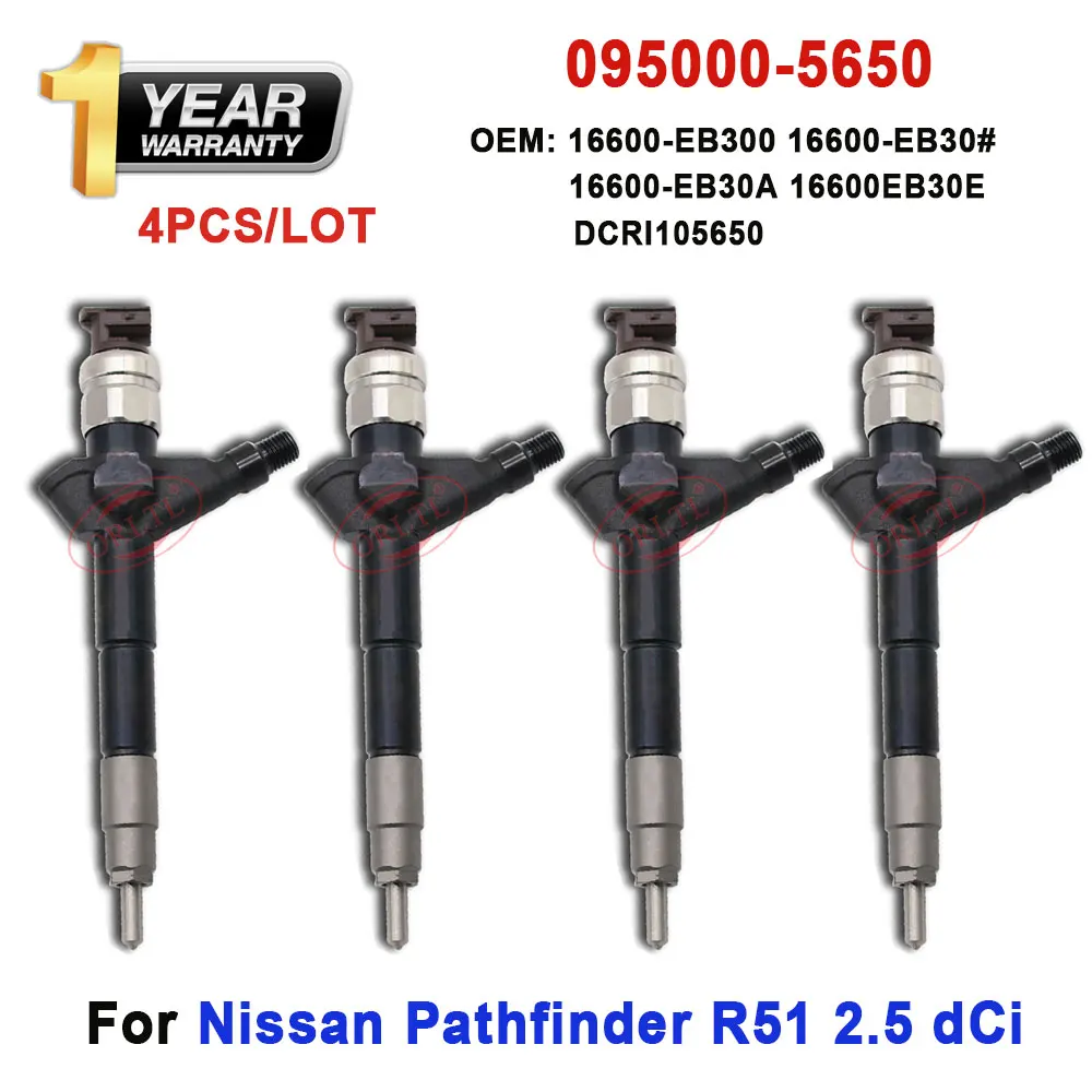Inyector Nuevo 095000-5650 16600-EB30A, Boquilla de Inyección de Combustible 095000-5655 para DENSO Nissan Pathfinder 16600-EB300 16600-EB30B