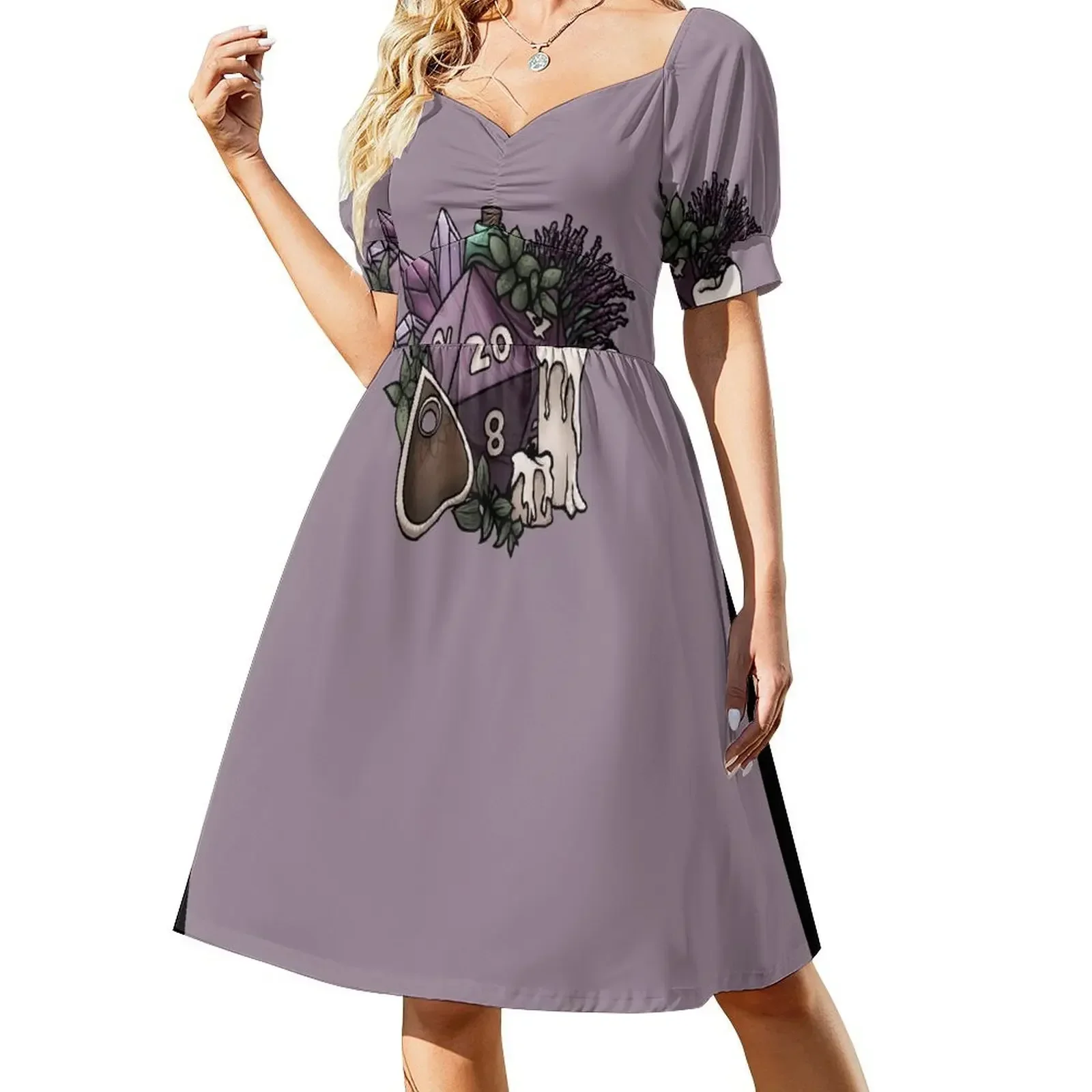 

Witchy D20 Tabletop RPG Gaming Dice Short-Sleeved Dress Womens dresses dress for women 2025 Dress