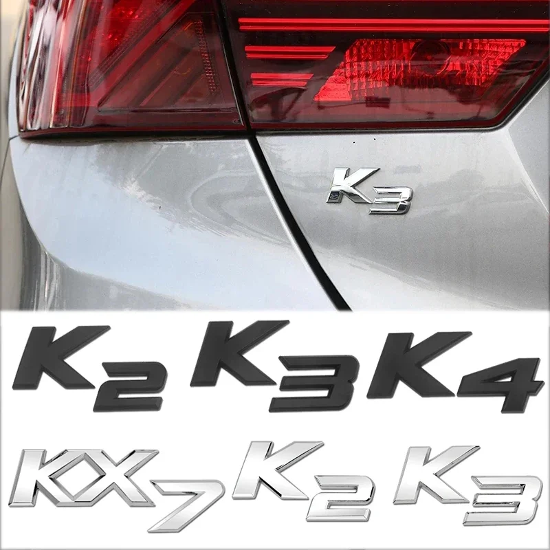 

Metal Letter Car Emblem Rear Trunk Badge Sticker Decal for KIA KX7 K5 K2 K3 K4 Exterior Accessories
