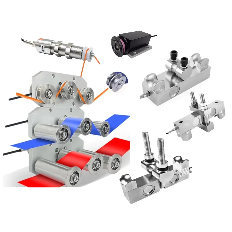 

2025weighing Load Cell Type Tension Sensor Three Pulley Tension Sensor For Tapes Cables Steel Strips Tension Sensor