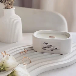 1pc Silicone Oval Jewelry Storage Box Mold for DIY Rectangular Flowerpot Candle Jar Making, Plaster Resin Vase Casting