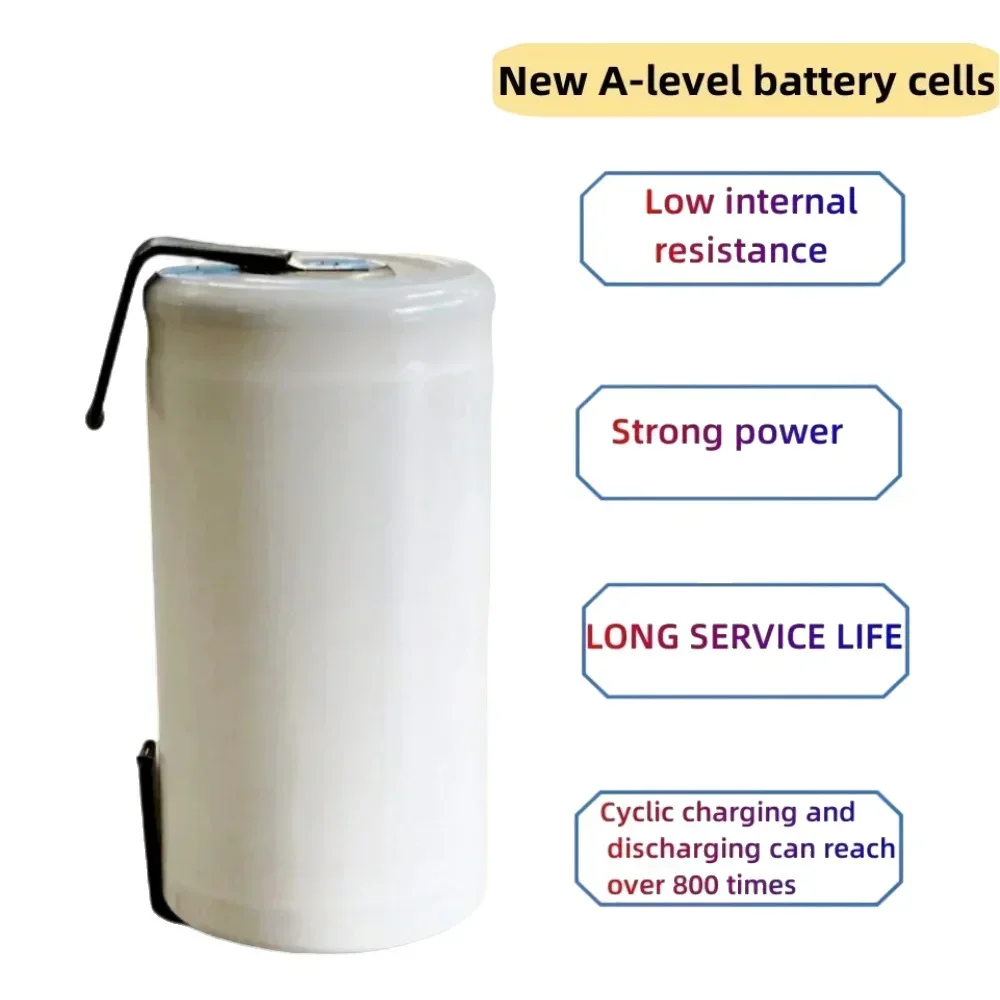 SC 3000mAh 1.2V Rechargeable Battery Sub C NI-CD with Welding Tabs for Electric Drill Screwdriver Milwaukee