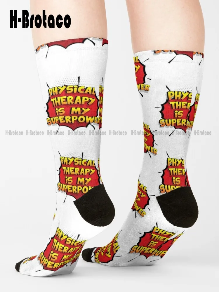 

Носки для физиотерапии это моя суперсила Забавный дизайн подарок для физиотерапии белые носки для девочек ретро Gd хип-хоп Молодежные носки для подростков