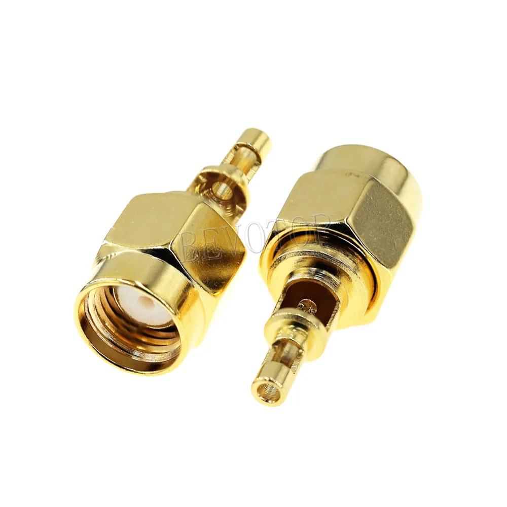 10 Stks/partij Rechte Sma Mannelijke Of RP-SMA Soldeer Rf Connector Verguld 50 Ohm Voor Rf0.81/Rf1.13 Kabel