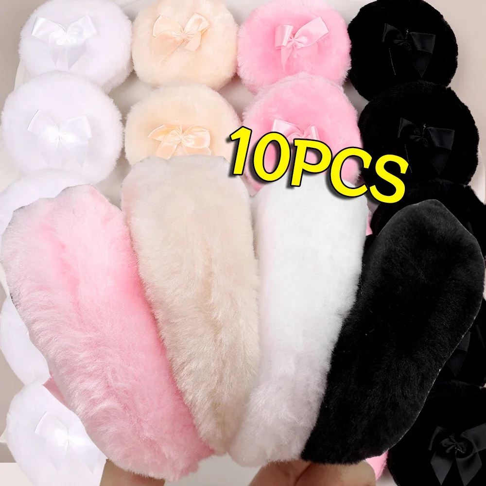 พัฟแป้ง 10 ชิ้น นุ่มฟู ใช้ได้ทั้งแบบเปียกและแบบแห้ง ล้างทำความสะอาดได้ ใช้ซ้ำได้ ผลิตจากกำมะหยี่ สำหรับแป้งฝุ่น แป้งทาหน้าและผิวกาย