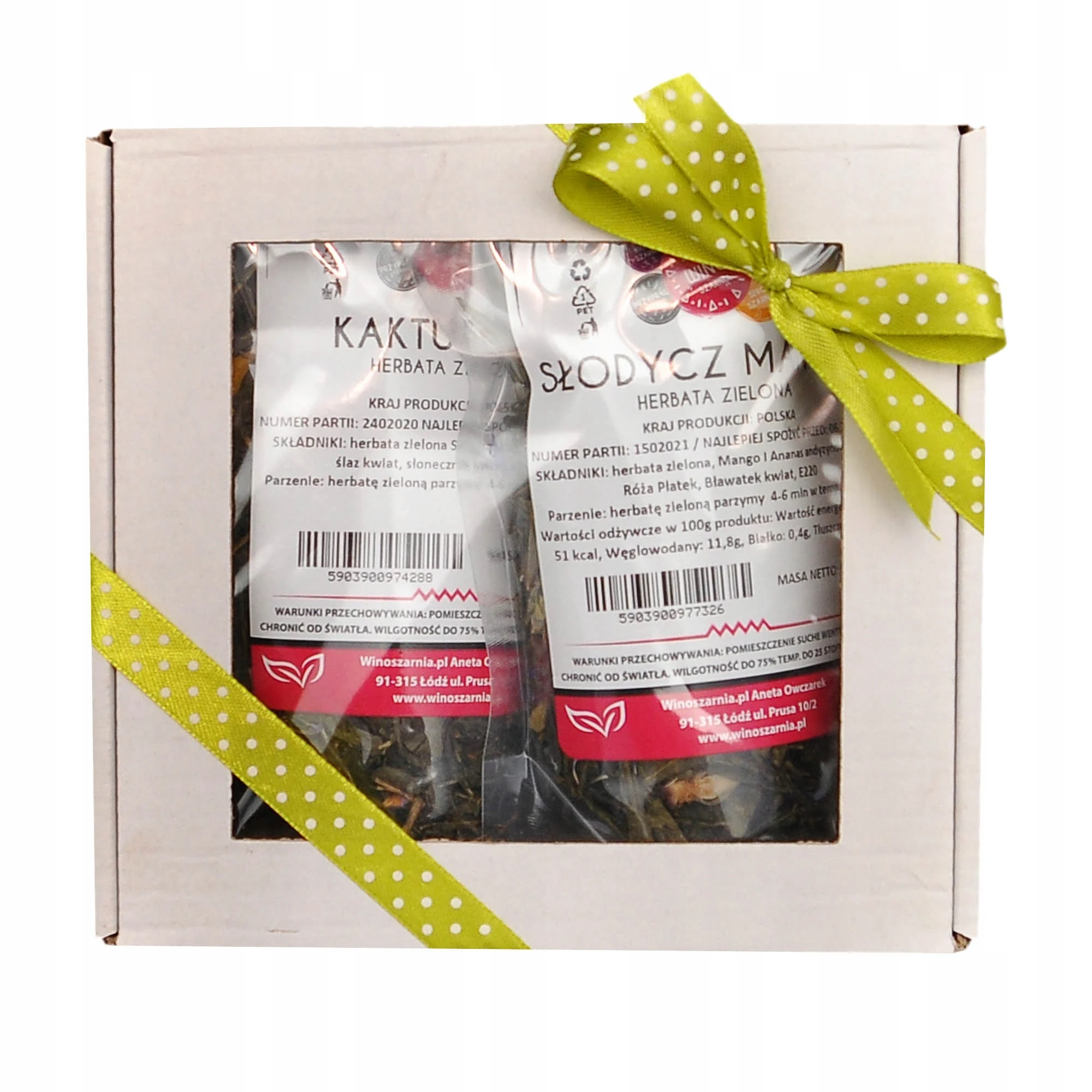 Thee groene theeset-2x50g als cadeau