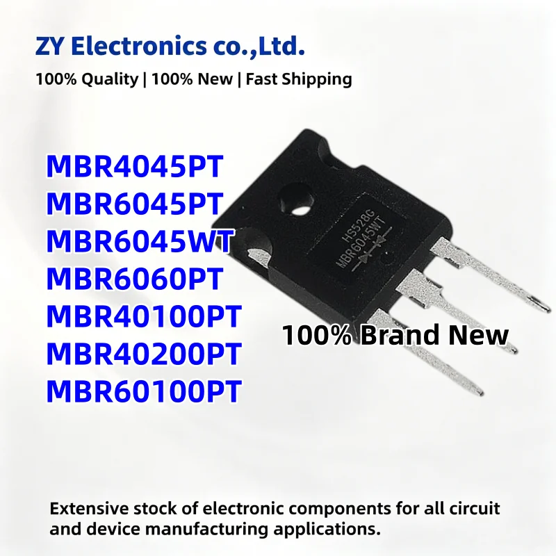 5PCS New MBR4045PT MBR6045PT MBR6045WT MBR6060PT MBR40100PT MBR40200PT MBR60100PT TO-247 Schottky diode