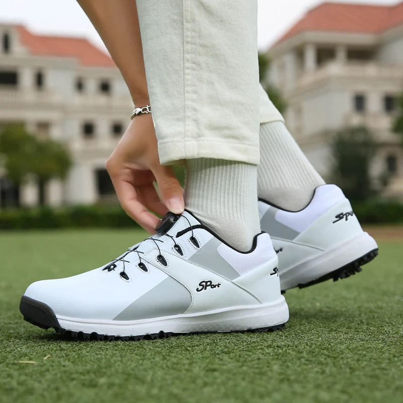 White golf shoes Men's shoes Breathable antiskid golf equipment for men and women 48 large golf shoes