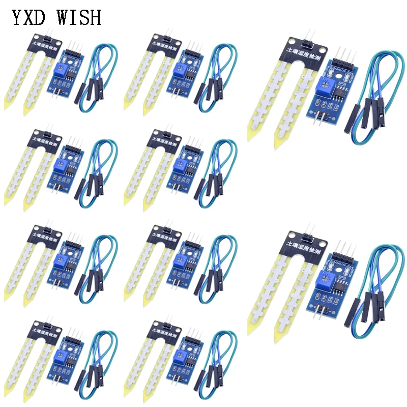 

10pcs Soil Moisture Hygrometer Detection Humidity Sensor Module For arduino Development Sensors Board DIY Robot Smart Car