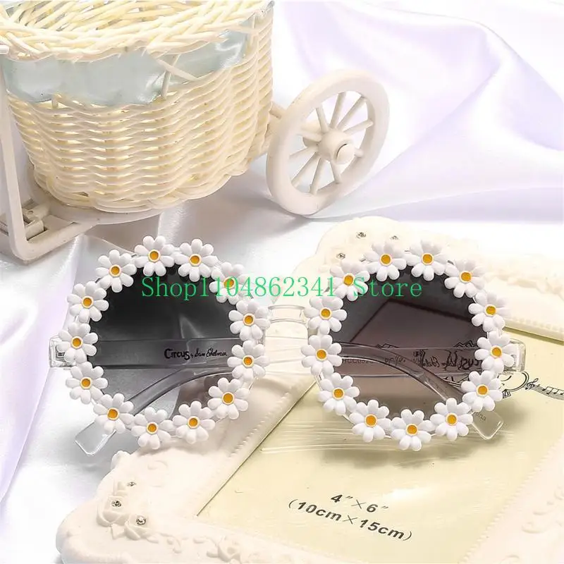 652F Round Frame Glasses Decorative Sunglasses women Beach sunglasses