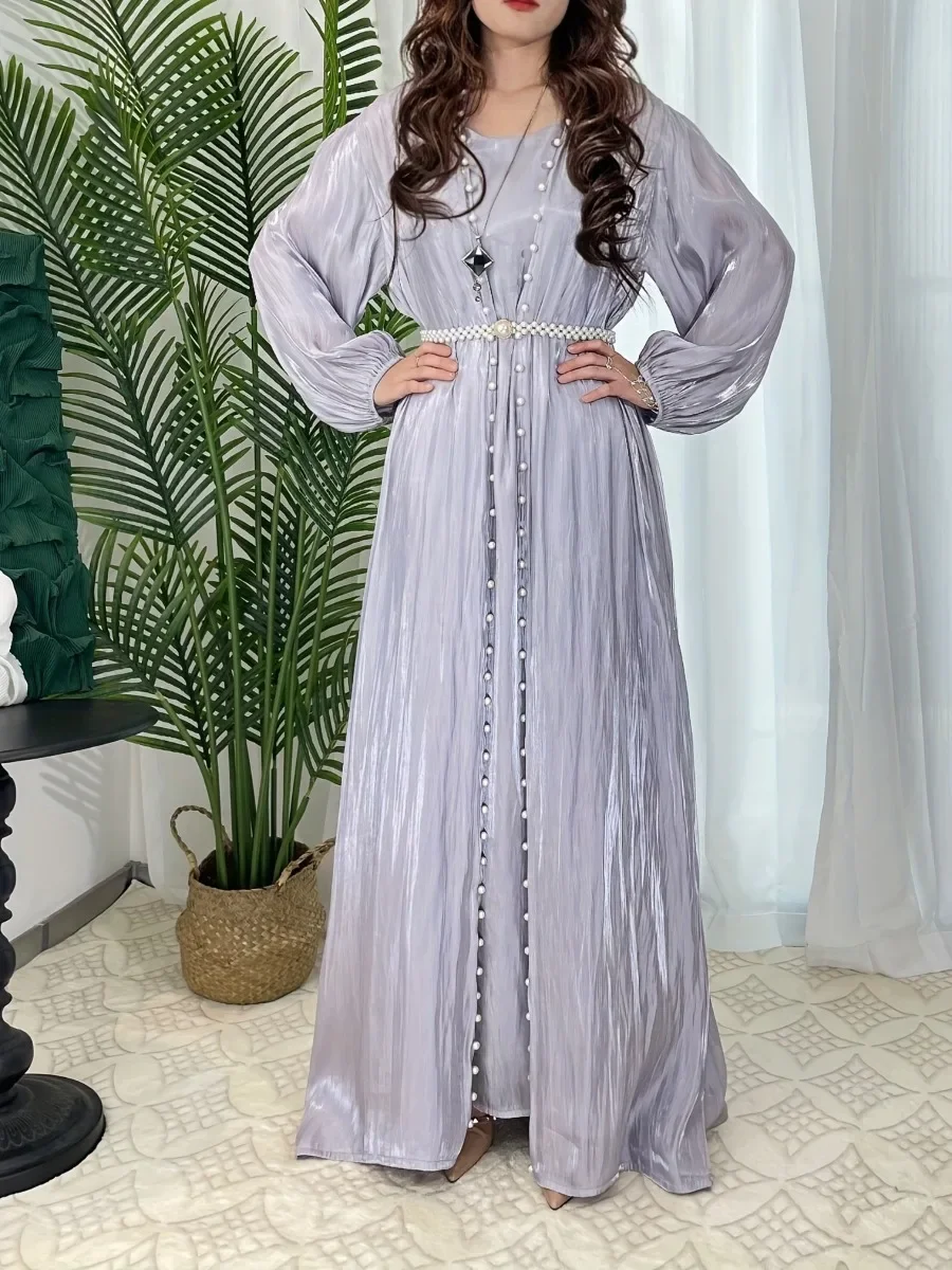 

Arab Muslim Abaya Women Dress Beading 2 Piece Set Eid Morocco Caftan Long Dress Party Abayas Modest Vestiidos Femme Turkey 2026