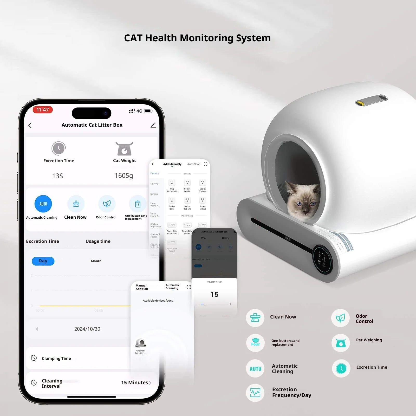Arenero automático autolimpiable para gatos de interior gran capacidad - imagen 2