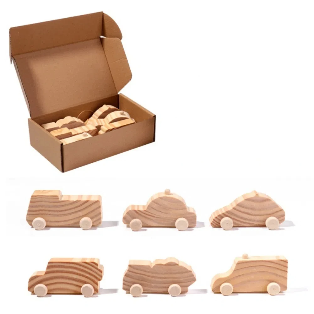 

Набор из 6 деревянных заготовок для росписи: машинки для самостоятельной росписи, ручной работы, для граффити, развивающие, легкие, деревянные