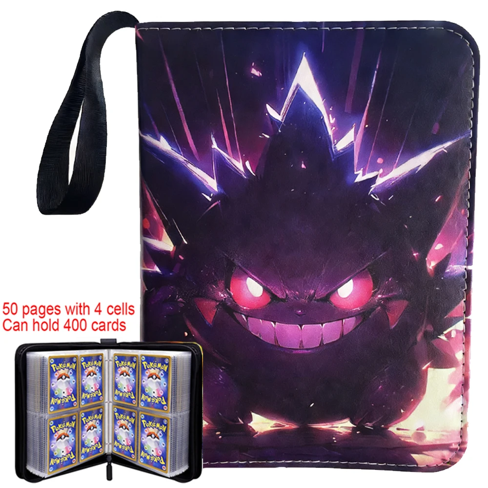@Nieuw Pokémon Kaartenalbum PU Rits Fotoalbum Verzamelboek Anime Figuuralbum Hobbymap Kinderspeelgoed Cadeaus Op Voorraad