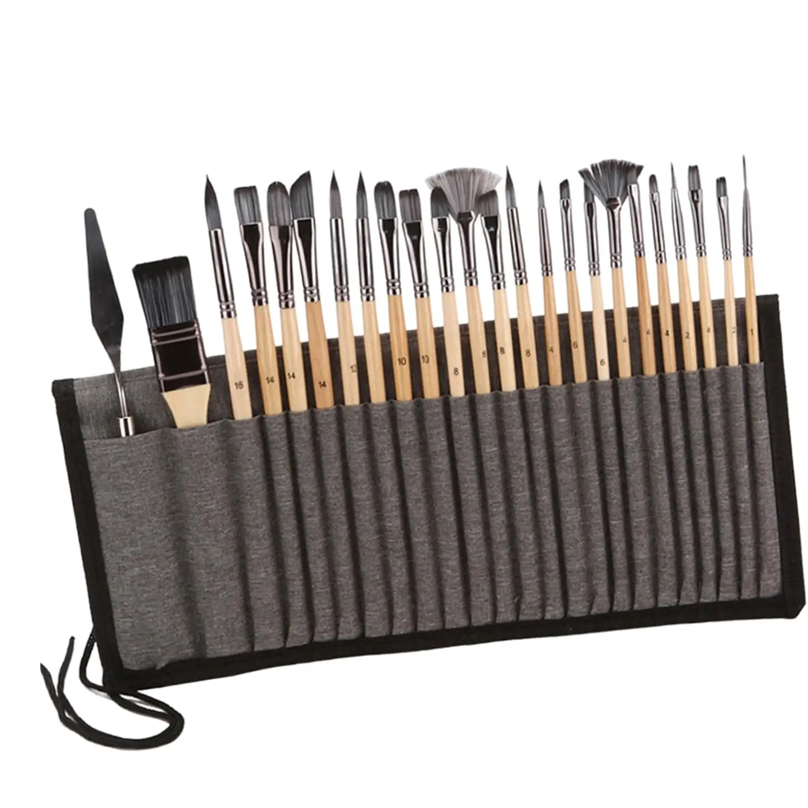 Paint Brush Set Flat and Round Paint Brushes for Acrylic, , Gouache, , Body Painting. and Organizing Ce