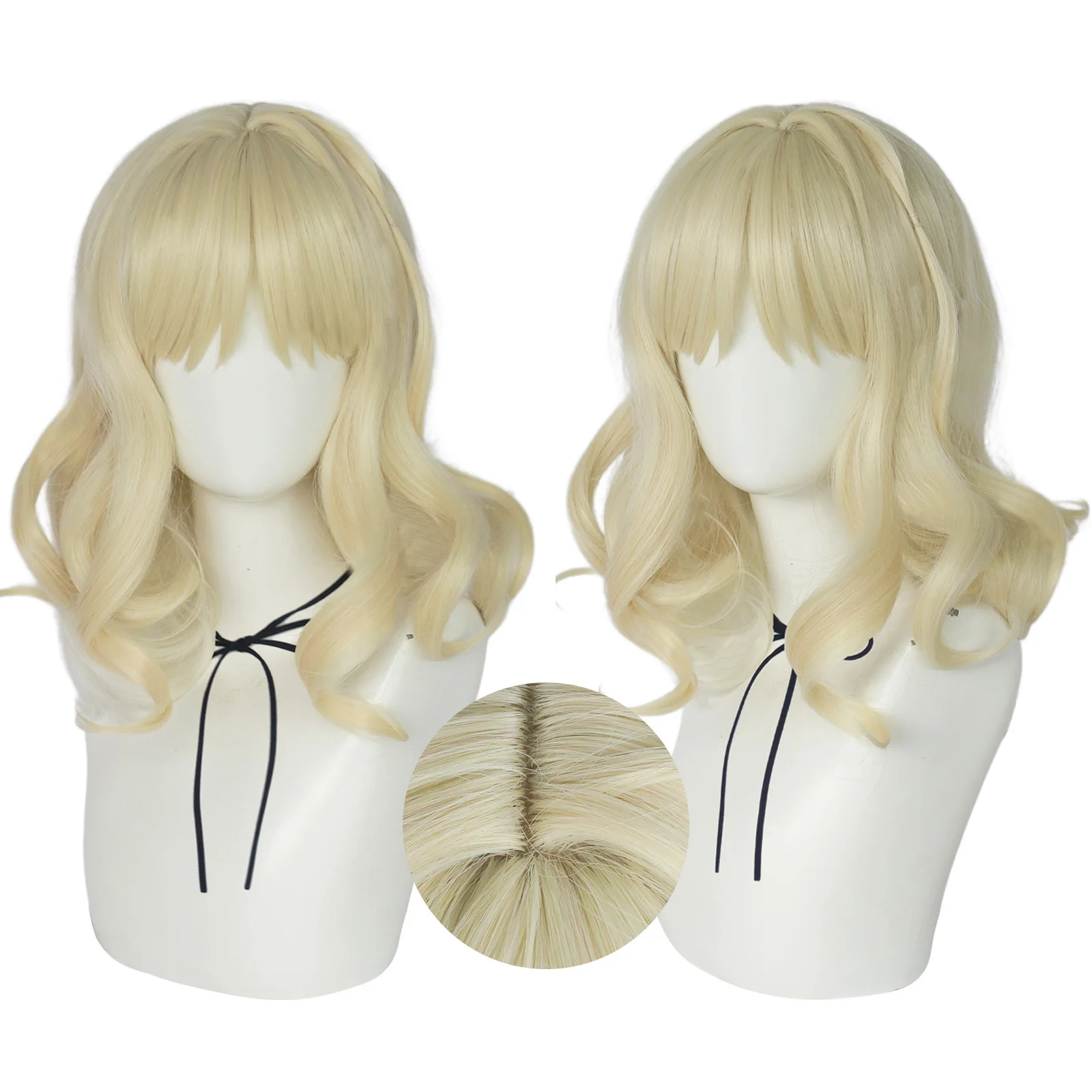 

Anime Diabolik Lovers Haunted Dark Bridal Komori Yui Cosplay Headgear Women High Temperature Resistant Flaxen Hairpieces Wig Net