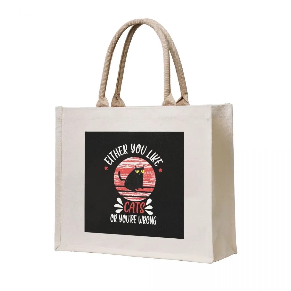 

Either you like cats or you're wrong Tote Bag Canvas hand bag canvas bags canvas tote bags