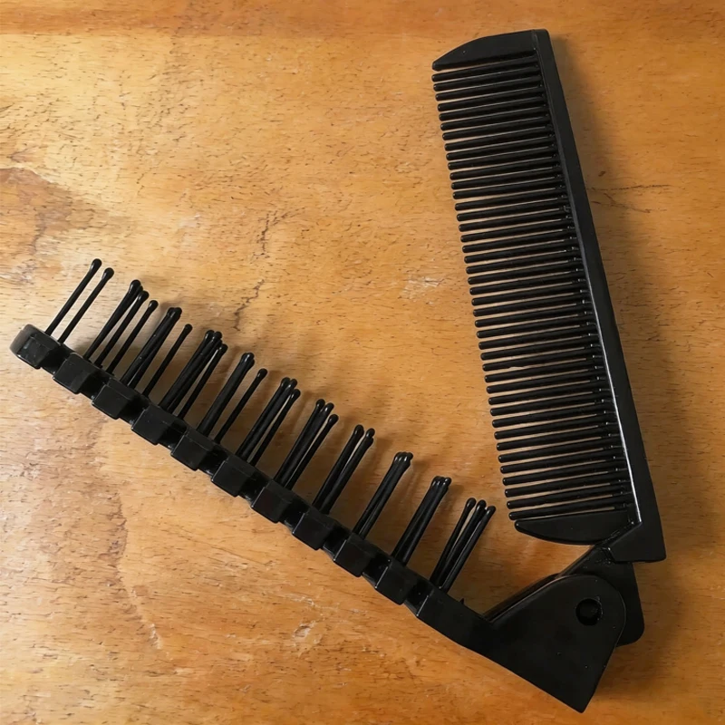 Foldable Detangling Hair Brush Massage Anti-Static Portable Travel Hair Comb Styling Tool for All Hair Types