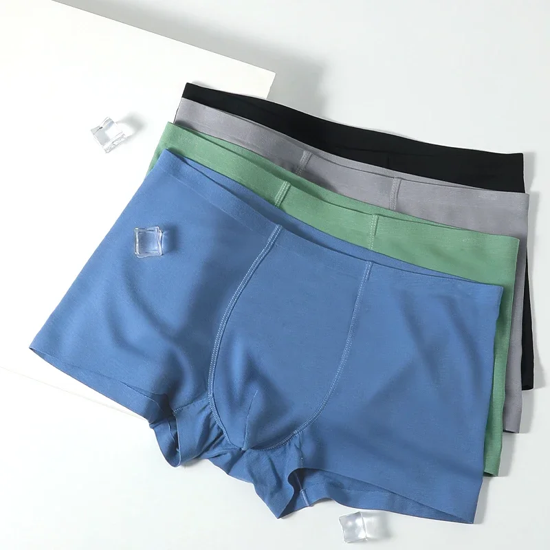 Herrenunterwäsche, Herren-Boxershorts 50, Modal-Hosen, atmungsaktiv, Sommer-Boxershorts für Jungen, sexy Jugend