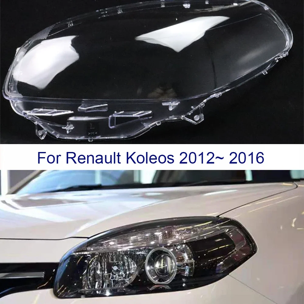 

Car Front Headlamp Caps For Renault Koleos 2012 2013 2014 2015 2016 Auto Glass Headlight Cover Auto Lampshade Lamp Lens Shell