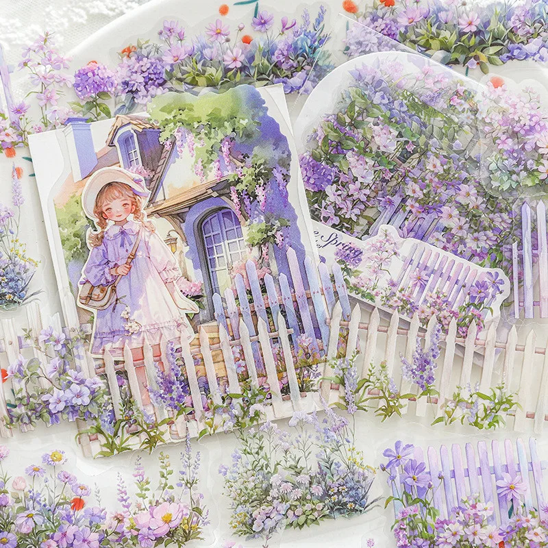 30 Pcs Fence Stickers PET Material Hand Account Scrapbook Collage Decor Junk Journal Aesthetics Sticker